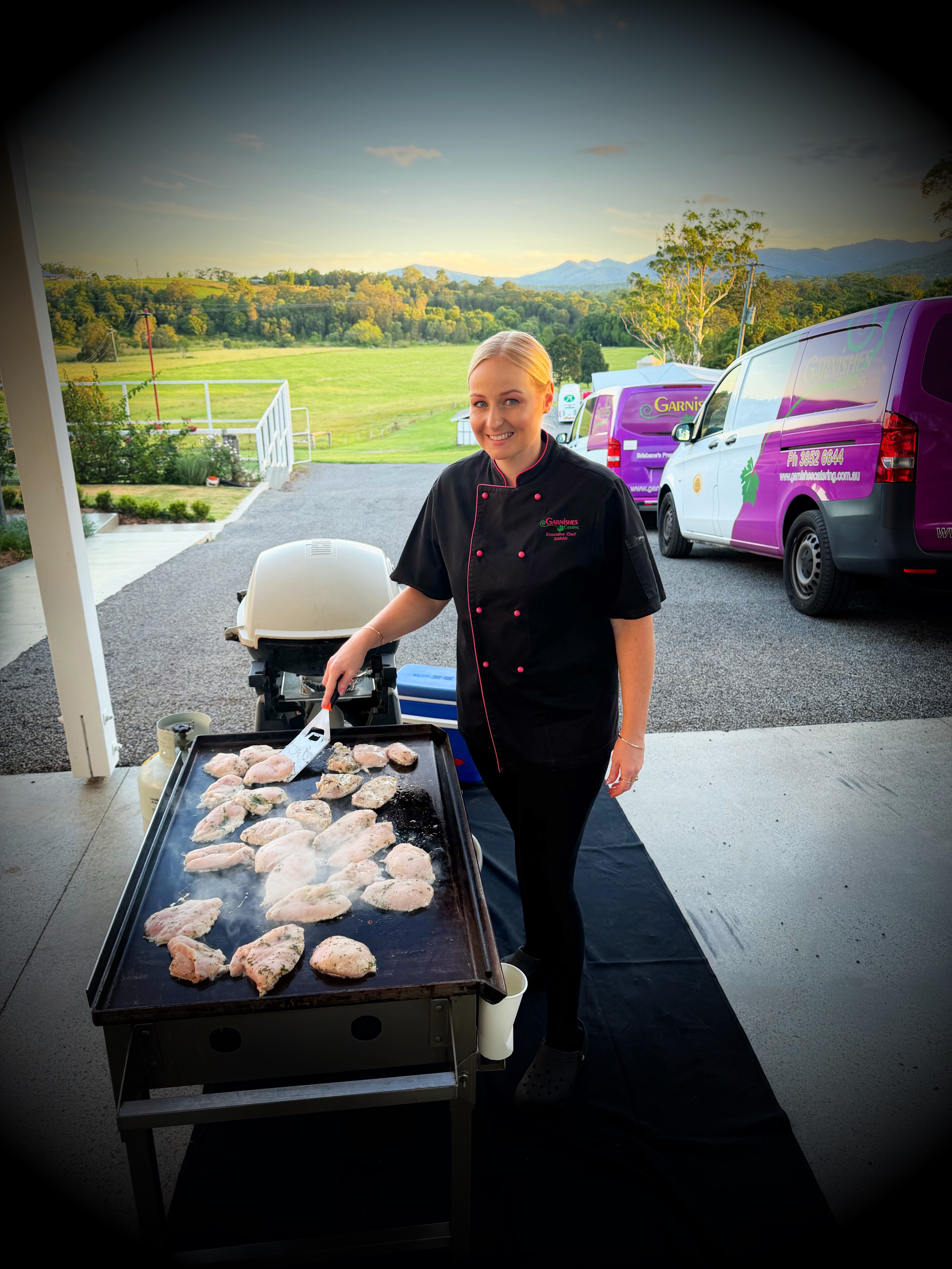 BBQ catering spread